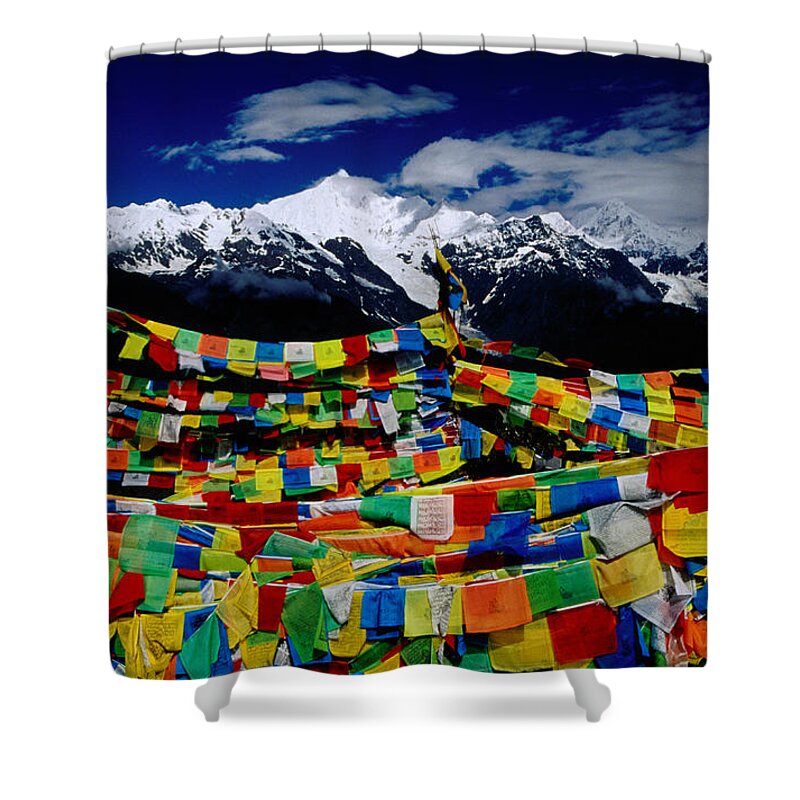 Chinese Culture Shower Curtain featuring the photograph Meilixueshan Also Known As Meili by Richard I'anson