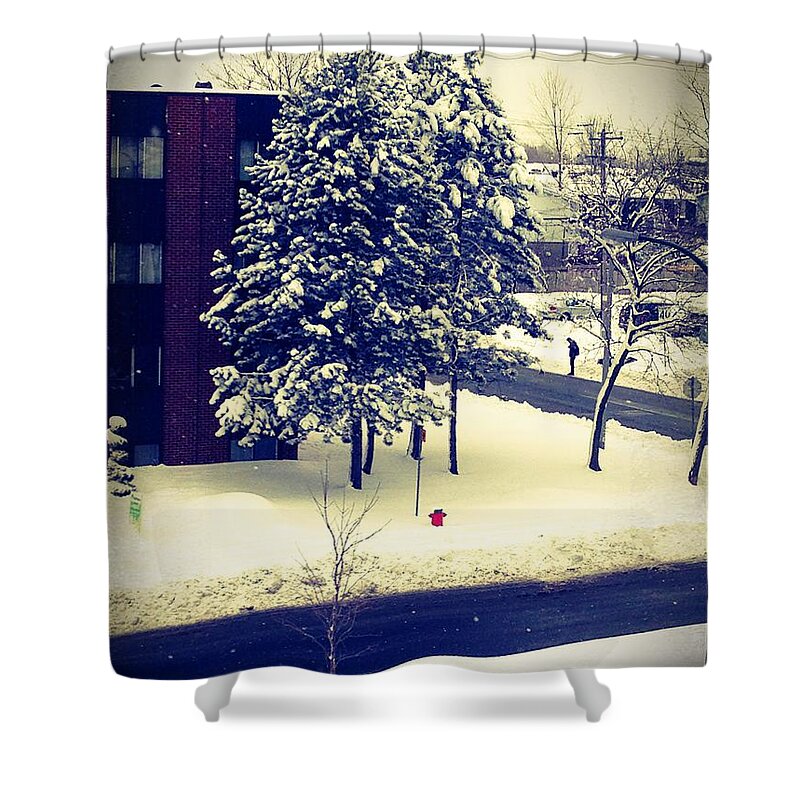 Winter Shower Curtain featuring the photograph Melancholy by Zinvolle Art