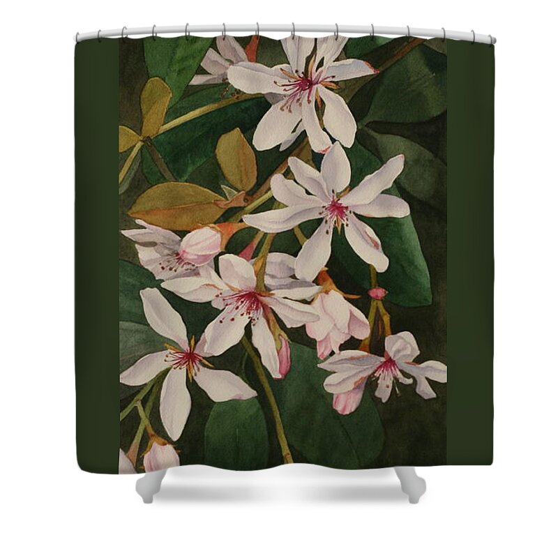 Jan Lawnikanis Shower Curtain featuring the painting Melody by Jan Lawnikanis