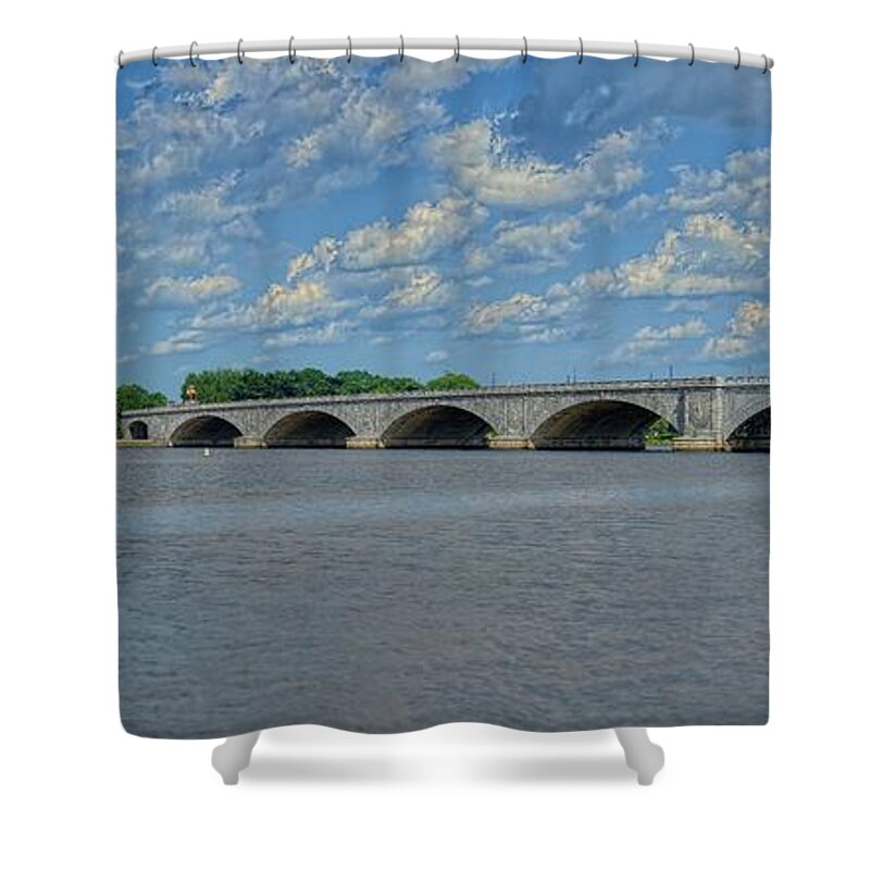 Abe Shower Curtain featuring the photograph Memorial Bridge After The Storm by Metro DC Photography