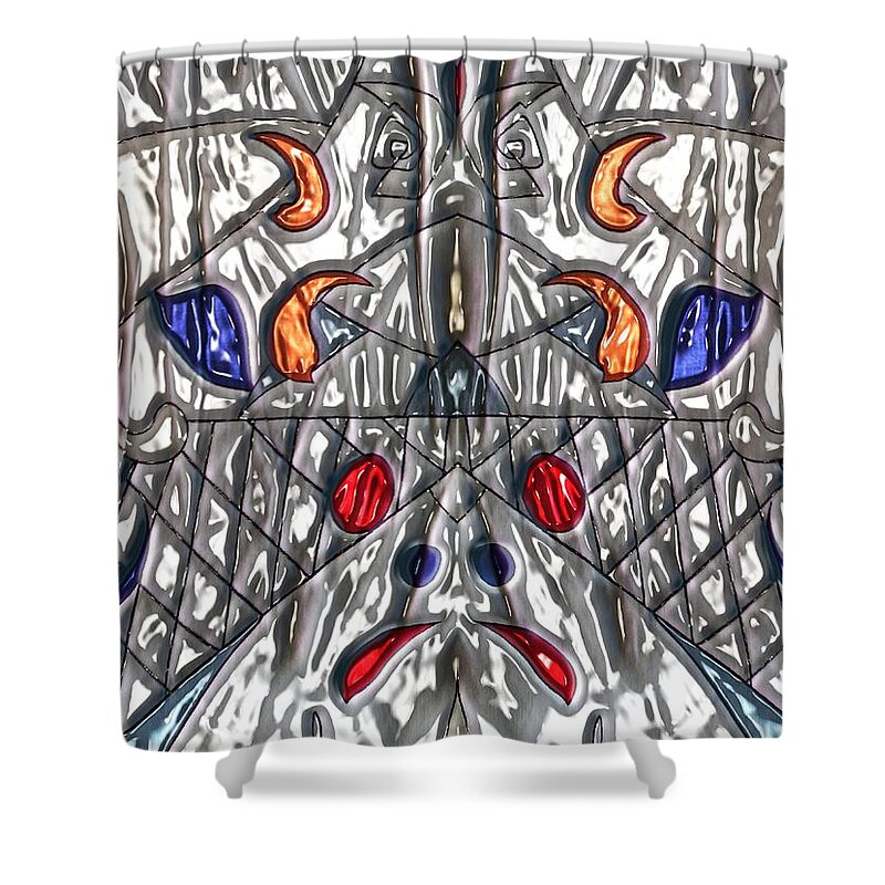 Liquid Shower Curtain featuring the digital art Mercury in the Water Abstract by Alec Drake