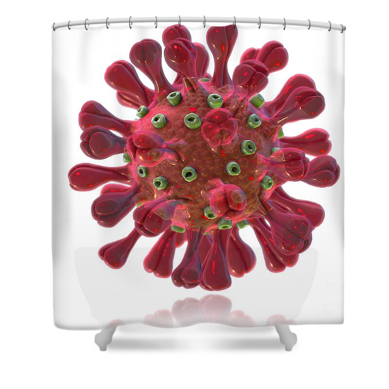 Virus Shower Curtain featuring the photograph Mers Coronavirus by Evan Oto