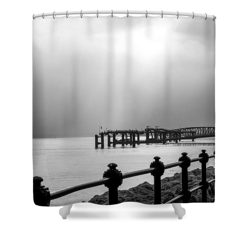 Boat Shower Curtain featuring the photograph Mersey Halo by Spikey Mouse Photography