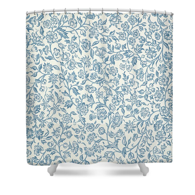 Arts And Crafts Shower Curtain featuring the painting Merton Wallpaper Design by William Morris
