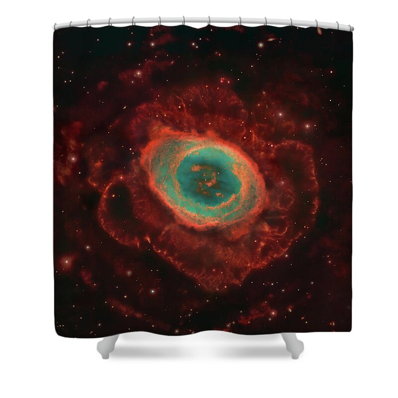 Nucleus Shower Curtain featuring the photograph Messier 57, The Ring Nebula by Robert Gendler/stocktrek Images