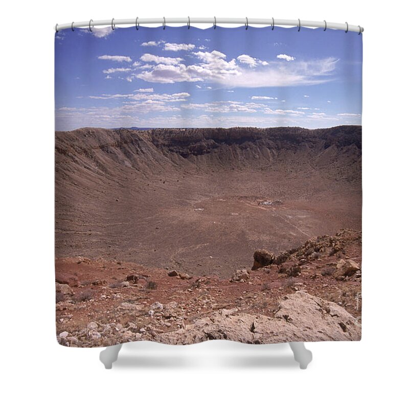 Meteor Crater Shower Curtain featuring the photograph Meteor Crater, Arizona by Mark Newman