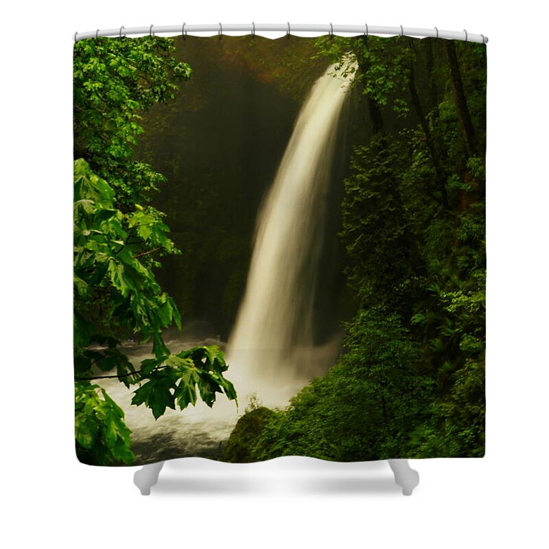 Waterfalls Shower Curtain featuring the photograph Metlako Falls by Jeff Swan