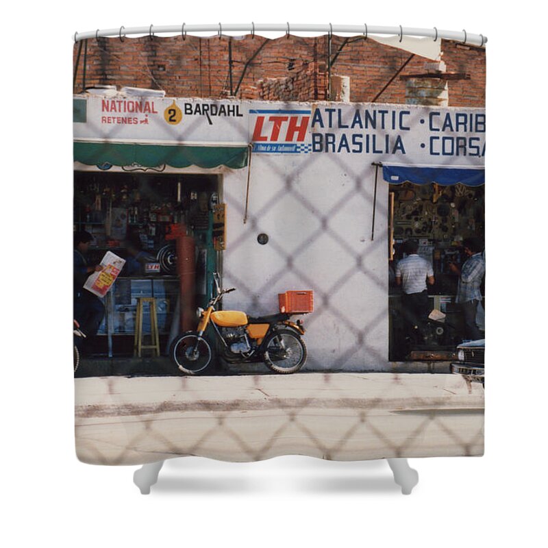 Mexico Shower Curtain featuring the photograph Mexico Tiendas Shops by Tom Ray by First Star Art