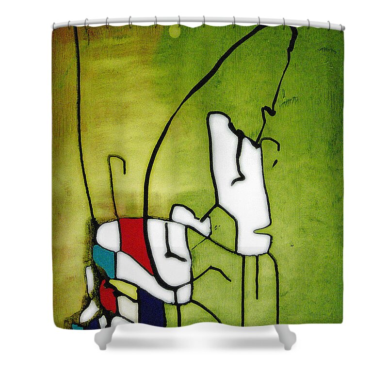 Painting Shower Curtain featuring the painting Mi Caballo 2 by Jeff Barrett