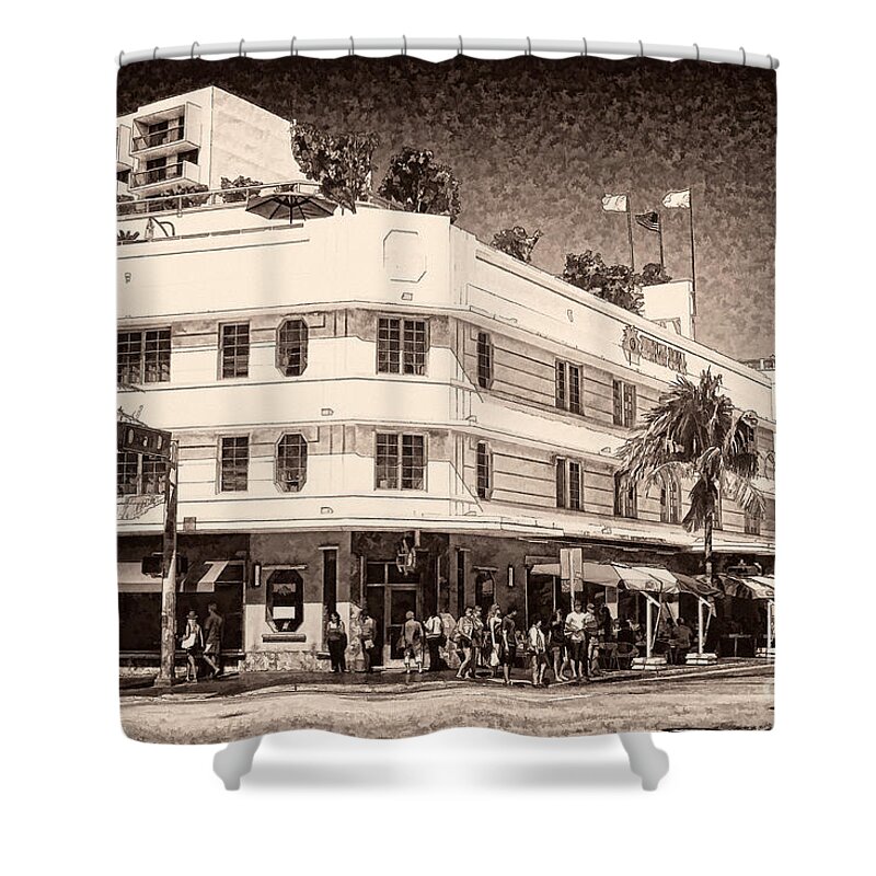 Miami Shower Curtain featuring the photograph Miami South Beach - Art Deco District by Les Palenik