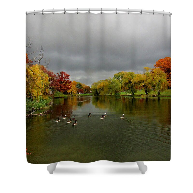 Michigan Shower Curtain featuring the photograph Michigan Autumn by Michael Rucker