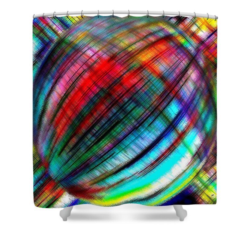 Micro Linear Shower Curtain featuring the digital art Micro Linear 31 by Will Borden