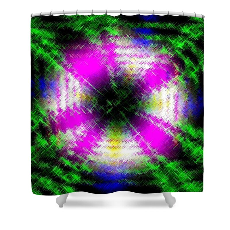 Micro Linear 42 Shower Curtain featuring the digital art Micro Linear 42 by Will Borden