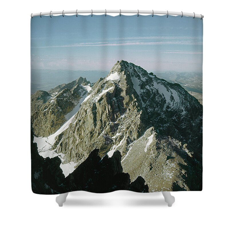 Middle Teton Shower Curtain featuring the photograph T-209207-Middle Teton from Grand Teton by Ed Cooper Photography