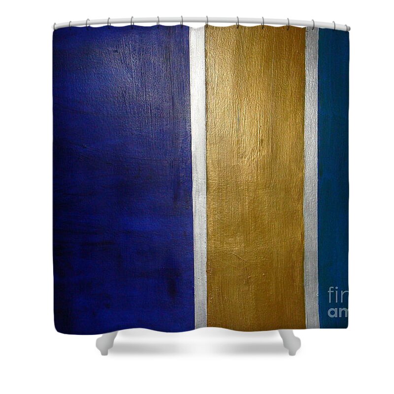 Seascape Shower Curtain featuring the painting 'Midi' South Of France by Fereshteh Stoecklein