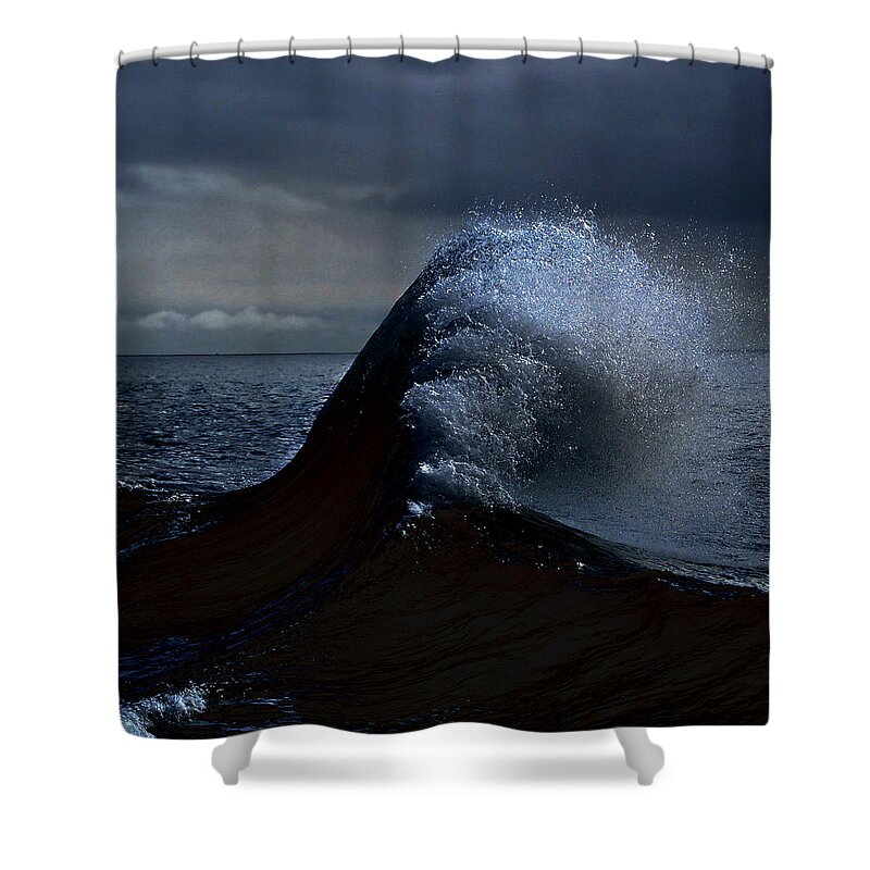 Surf Shower Curtain featuring the photograph Midnight Swim by Joe Schofield