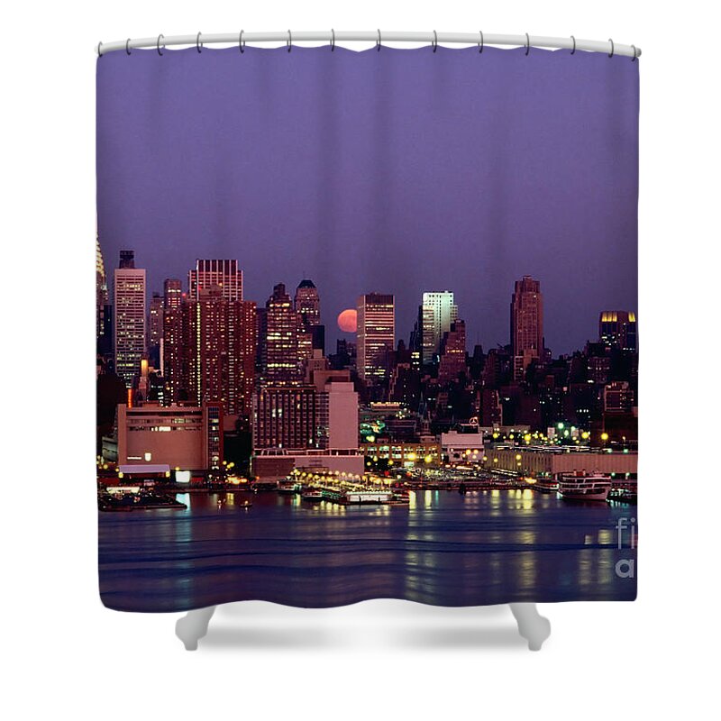 Skyline Shower Curtain featuring the photograph Midtown West, Nyc by Spencer Grant