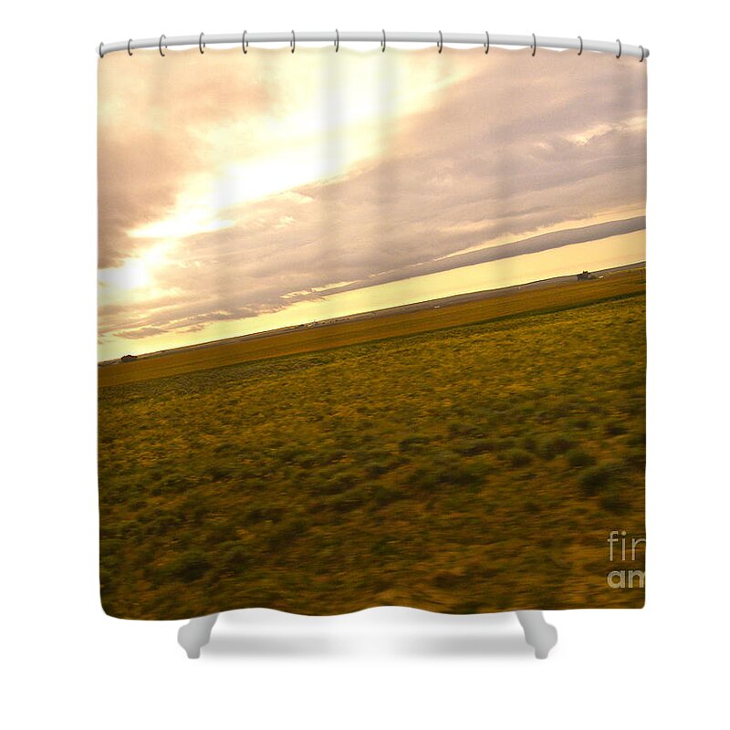 Midwest Shower Curtain featuring the photograph Midwest Slanted by LeLa Becker