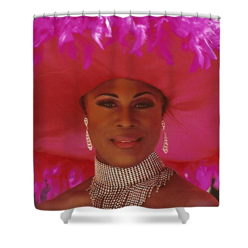 Nola Shower Curtain featuring the photograph Million Dollar Diva eye see Colours at Southern Decadence in New Orleans Louisiana by Michael Hoard