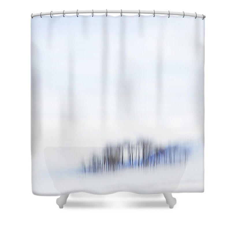 Minimalism Shower Curtain featuring the photograph Minimal Trees by Theresa Tahara
