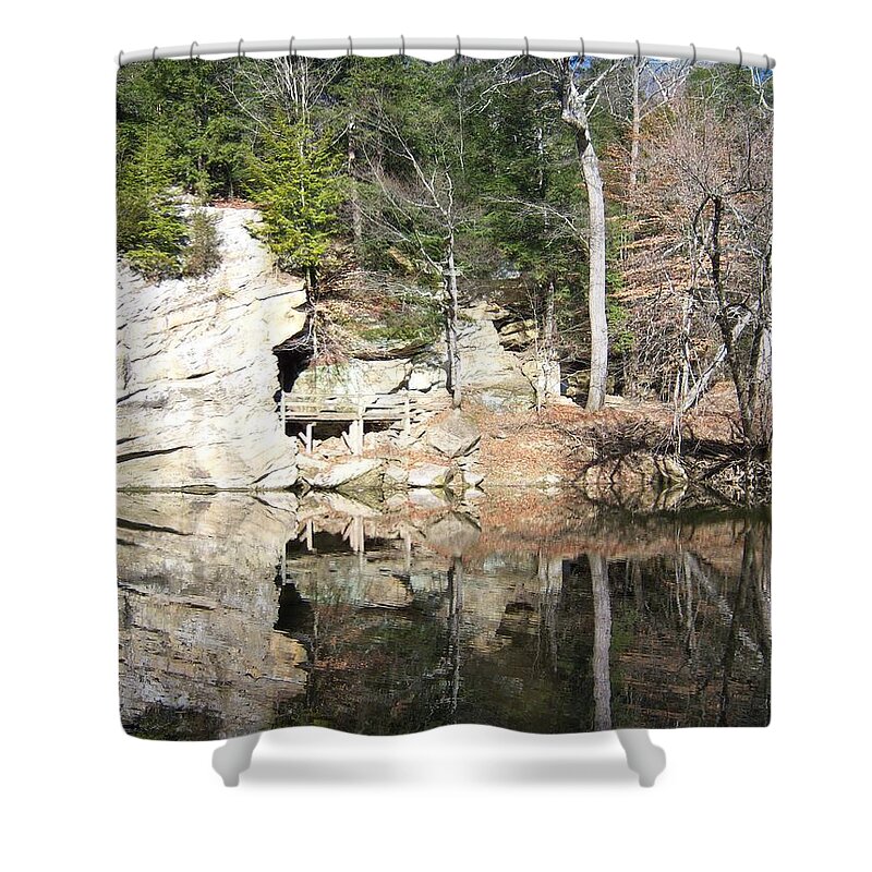 Landscape Shower Curtain featuring the photograph Sugar Creek Mirror by Pamela Clements