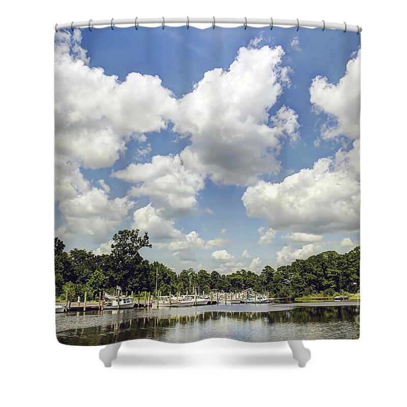 Inner Harbor Shower Curtain featuring the photograph Mississippi Gulf Coast Harbor by Joan McCool