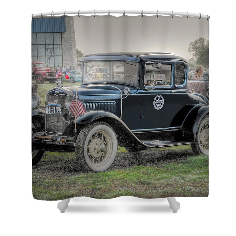 Classic Auto Shower Curtain featuring the photograph Model A Ford by Dyle  Warren