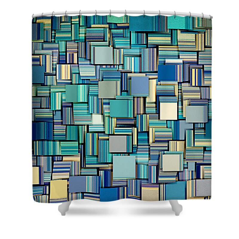 Abstract Shower Curtain featuring the digital art Modern Abstract XXIV by Lourry Legarde