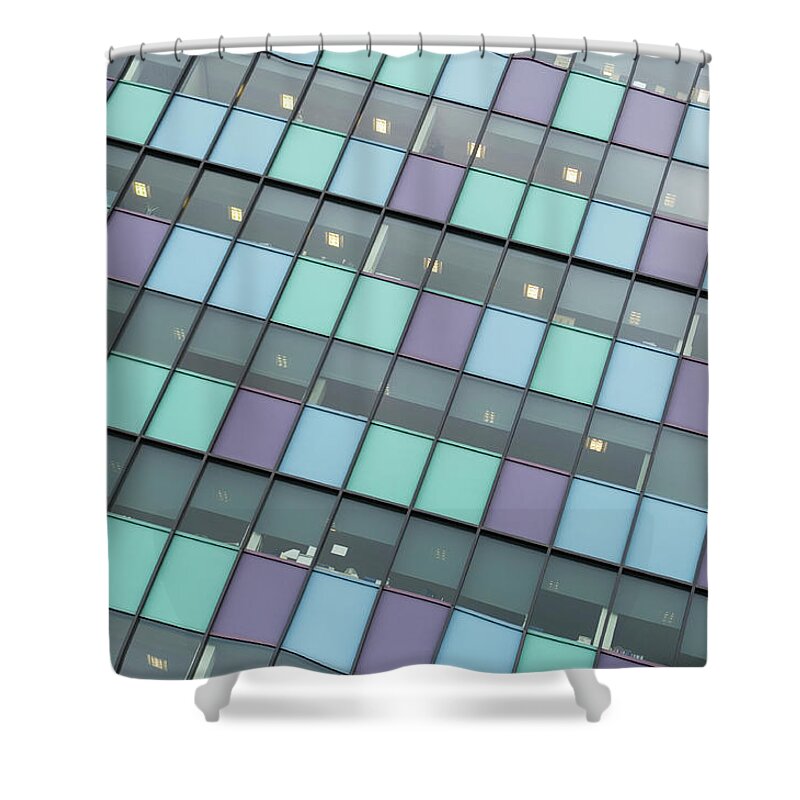Office Shower Curtain featuring the photograph Modern Office Block by Northlightimages
