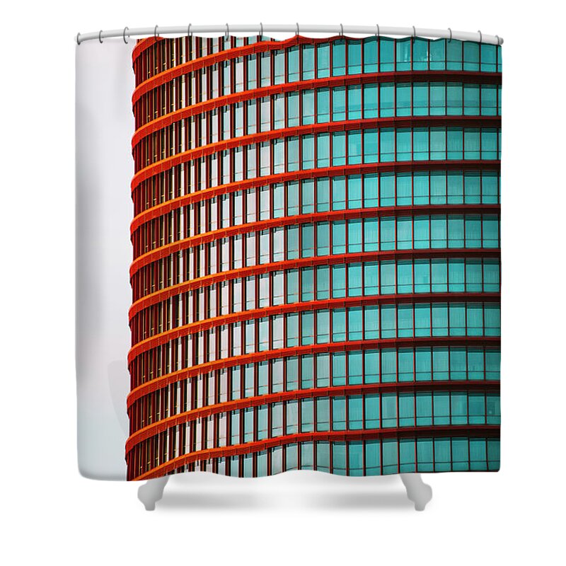 Curve Shower Curtain featuring the photograph Modern Office Building by Marioguti