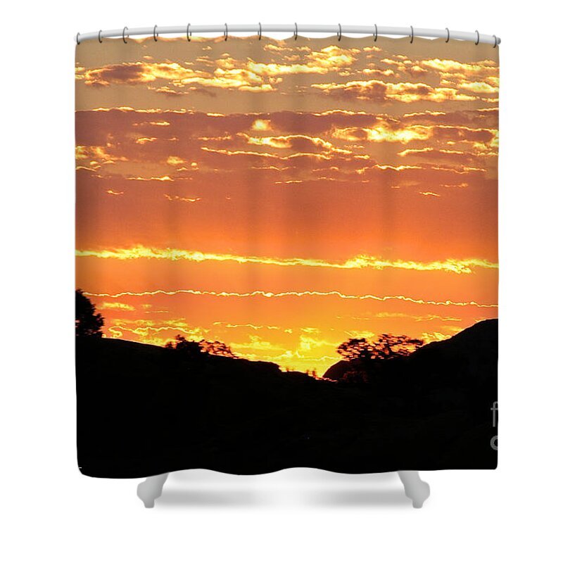Outdoors Shower Curtain featuring the photograph Molten Mornings by Susan Herber