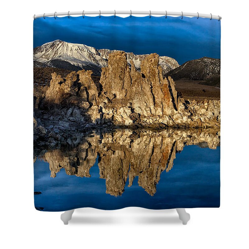 Mono Lake Shower Curtain featuring the photograph Mono Lake in March by Kathleen Bishop