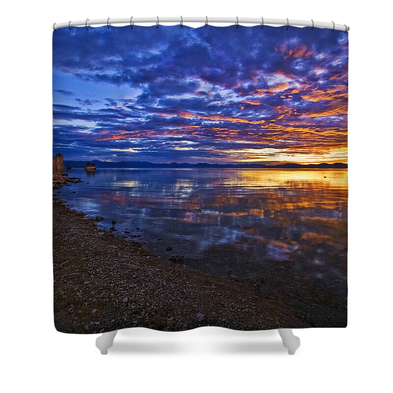 Sunrise Shower Curtain featuring the photograph Mono Lake Sunrise by Priscilla Burgers