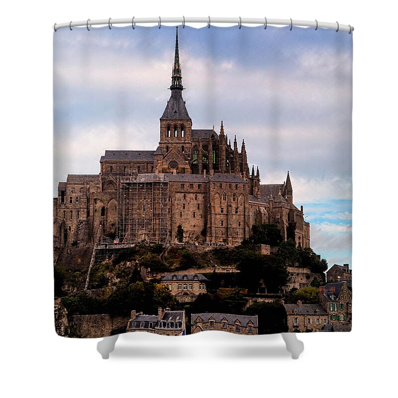 Europe Shower Curtain featuring the photograph Mont Saint Michel Castle by Tom Prendergast