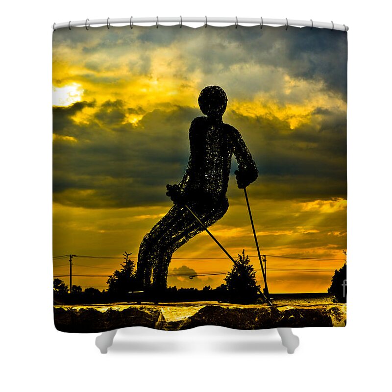 Ski Shower Curtain featuring the photograph Montage Mountain by Gary Keesler