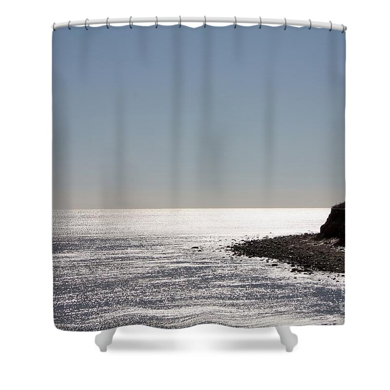 Montauk Beach And Bluff Shower Curtain featuring the photograph Montauk Beach and Bluff by John Telfer