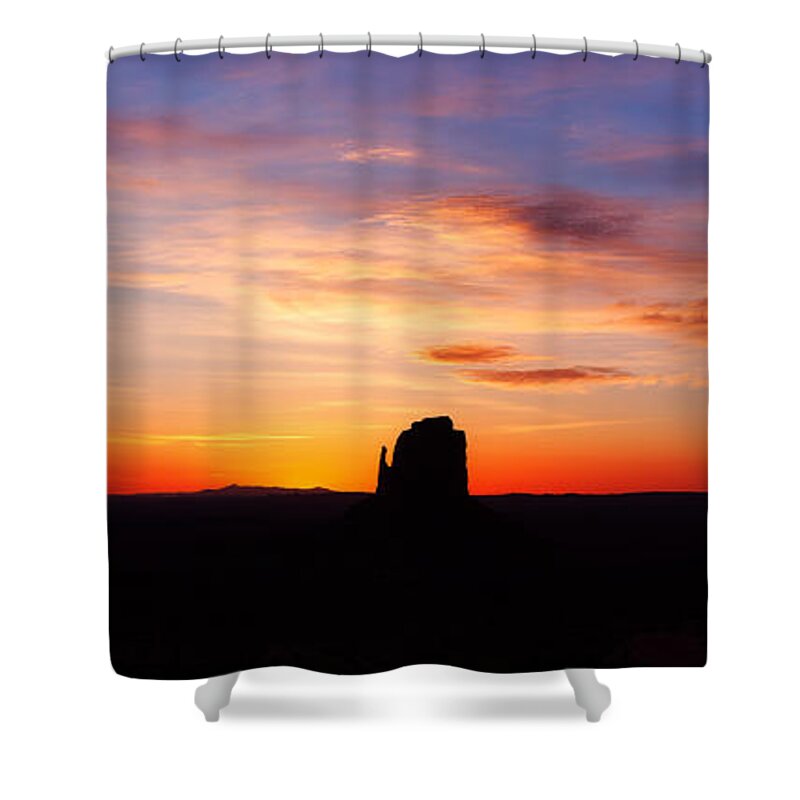 Monument Valley Shower Curtain featuring the photograph Monumental Sunrise by Darren White