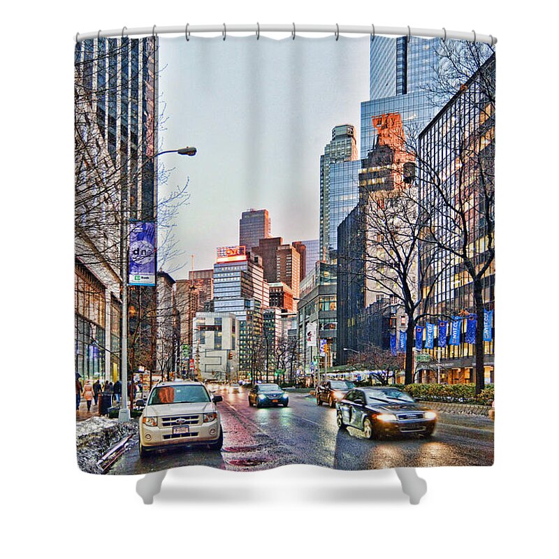 'upper West Side Shower Curtain featuring the photograph Moody Afternoon In New York City by Jeffrey Friedkin