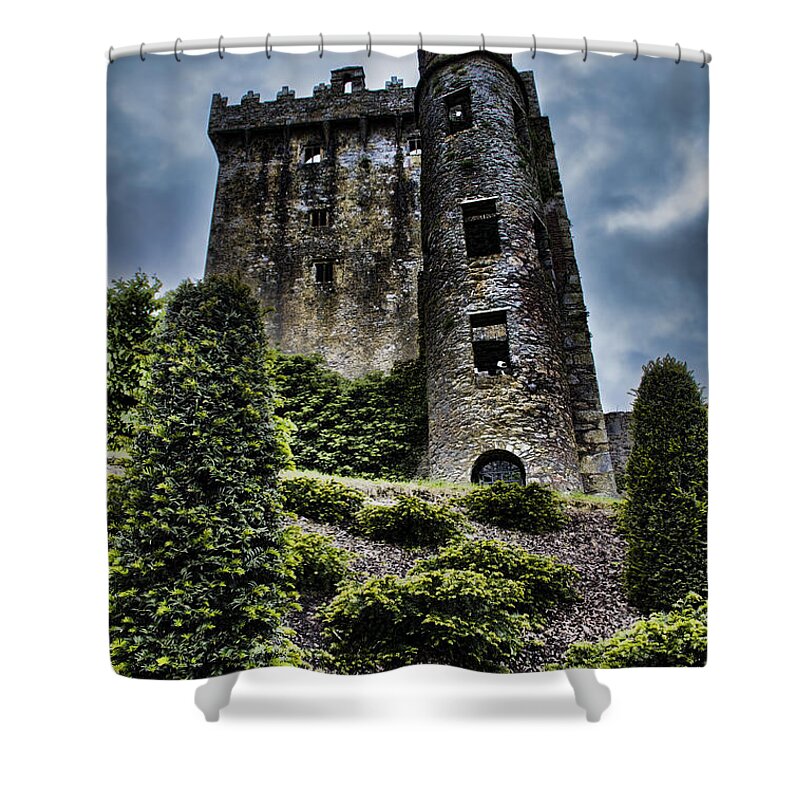 Moody Shower Curtain featuring the photograph Moody Castle by Sharon Popek