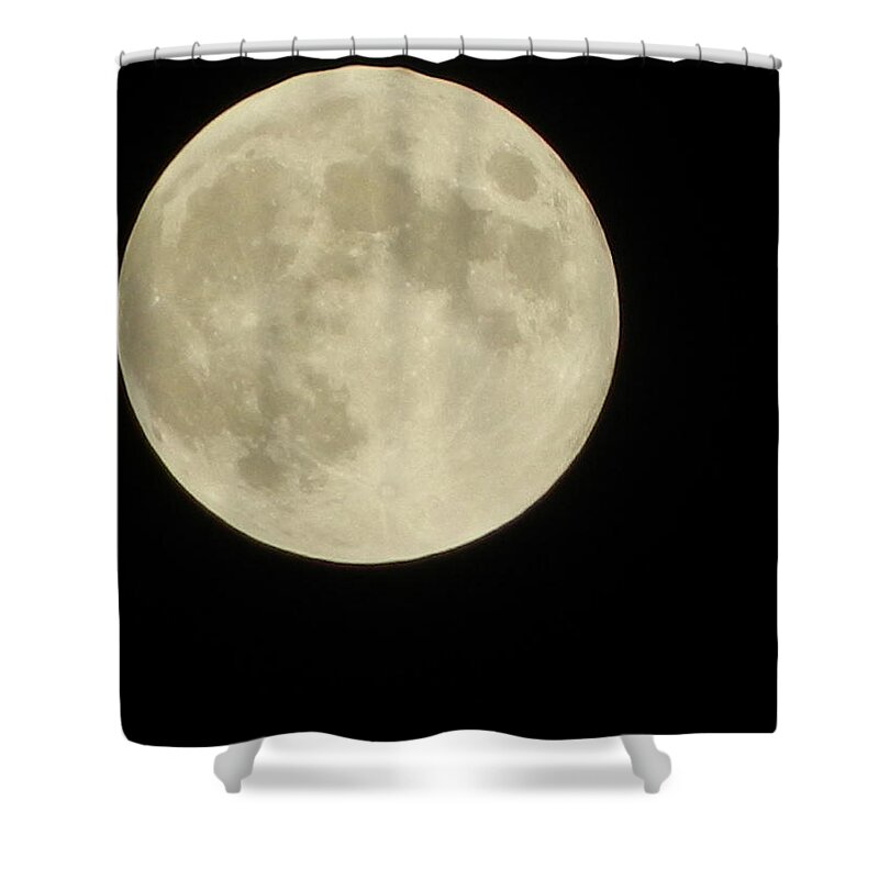 Moon Shower Curtain featuring the photograph Moon Glow by Kathy Barney