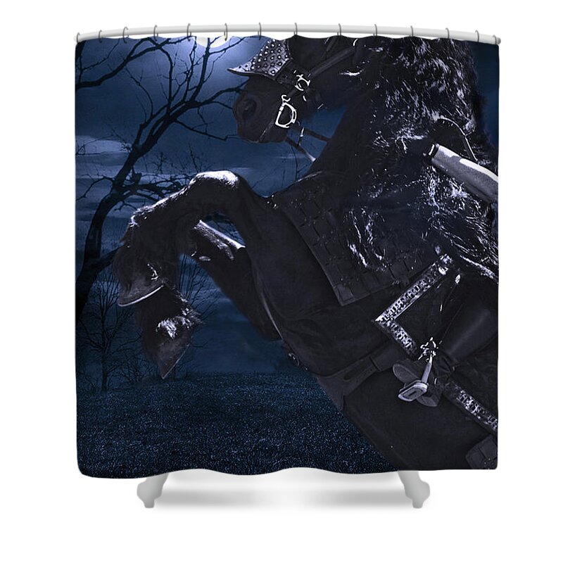 Moonlit Warrior Shower Curtain featuring the photograph Moonlit Warrior by Wes and Dotty Weber