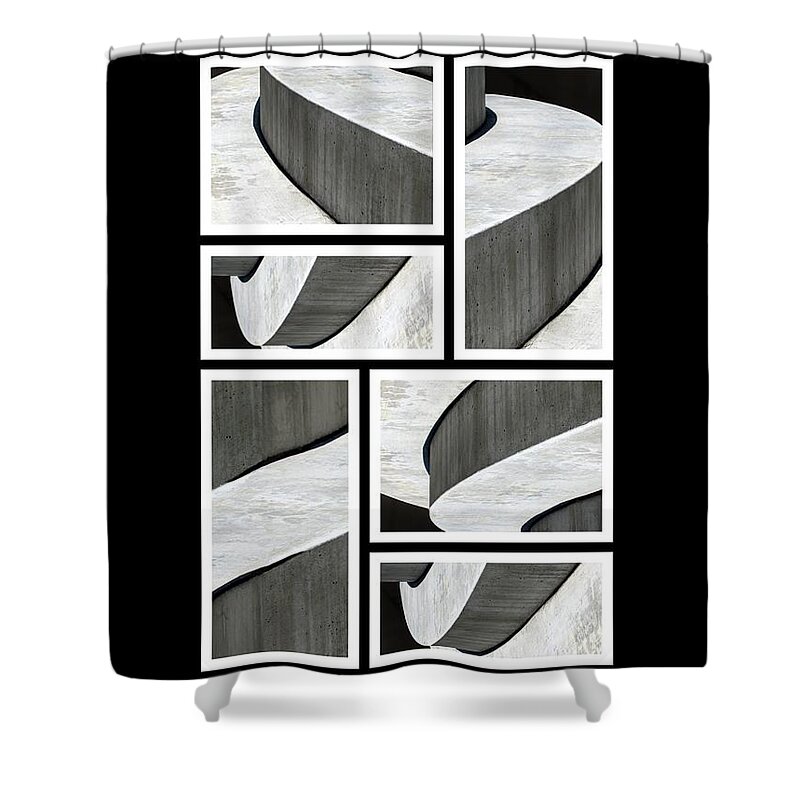 Abstract Shower Curtain featuring the photograph Moonscapes. Abstract Photo Collage 01 by Ausra Huntington nee Paulauskaite