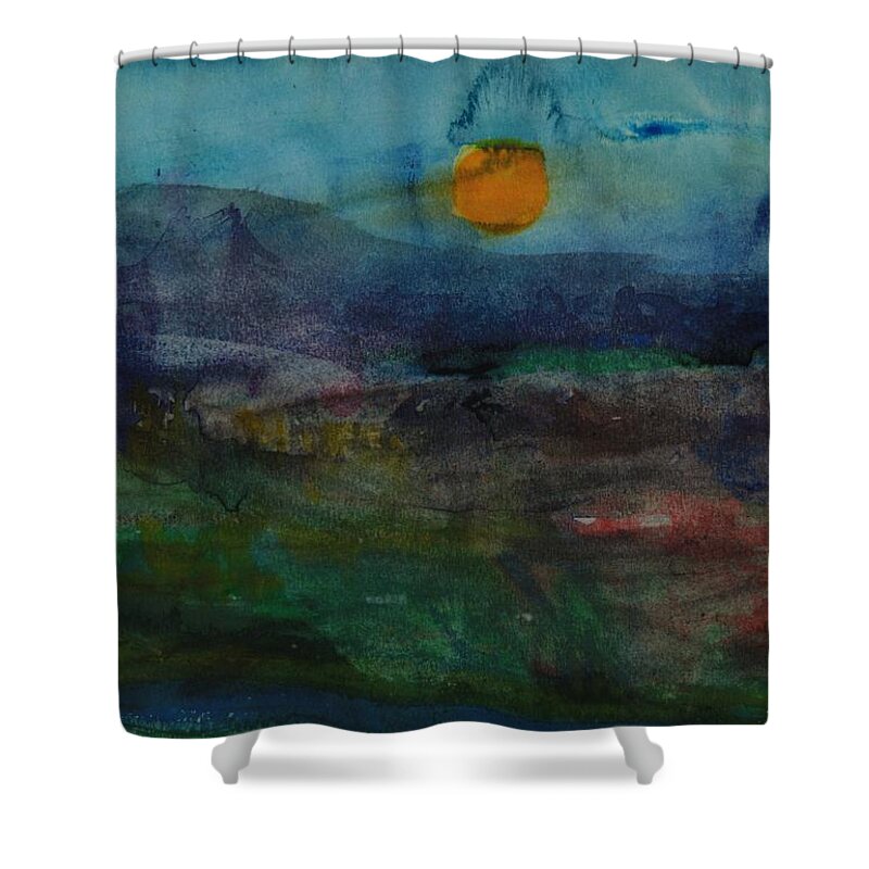 Moonlight Shower Curtain featuring the photograph Moonshine Wc On Paper by Brenda Brin Booker