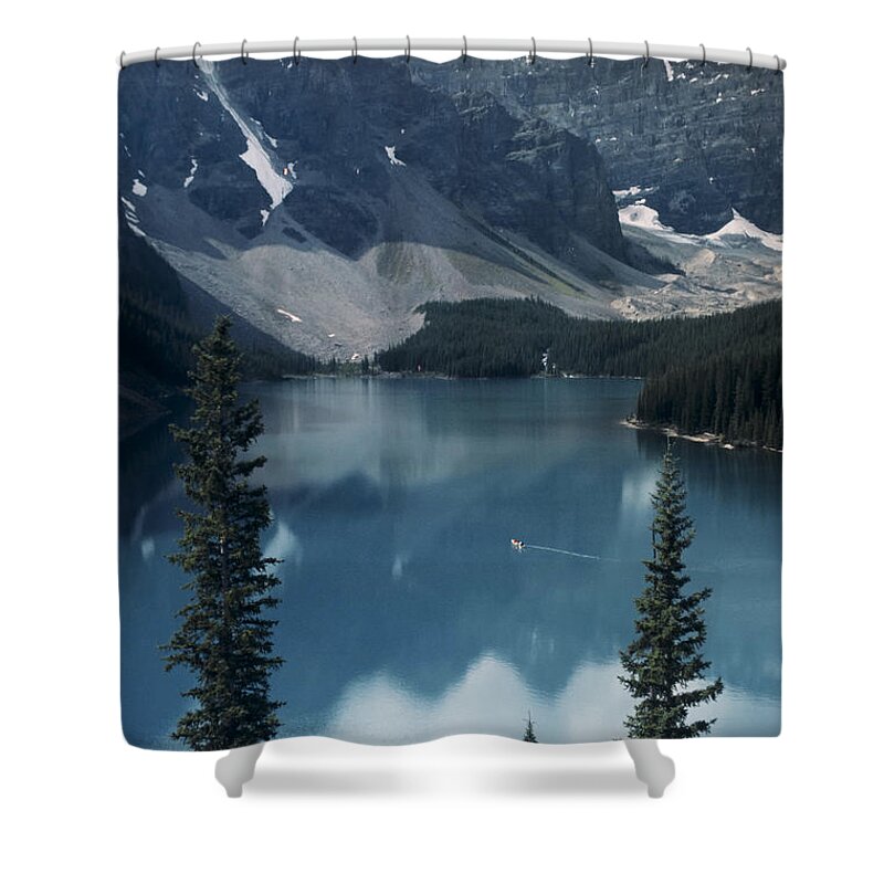 Alberta Shower Curtain featuring the photograph Morain Lake by Roderick Bley