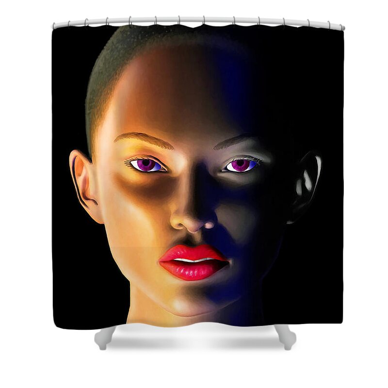 Face Shower Curtain featuring the digital art Morning Dew by Anthony Mwangi