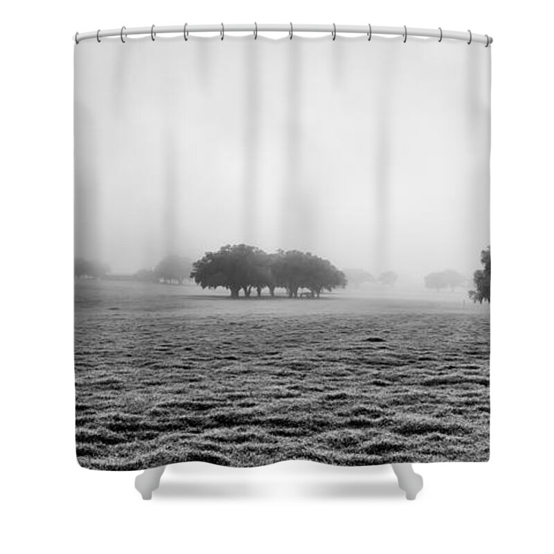 Landscape Shower Curtain featuring the photograph Morning Fog by Howard Salmon