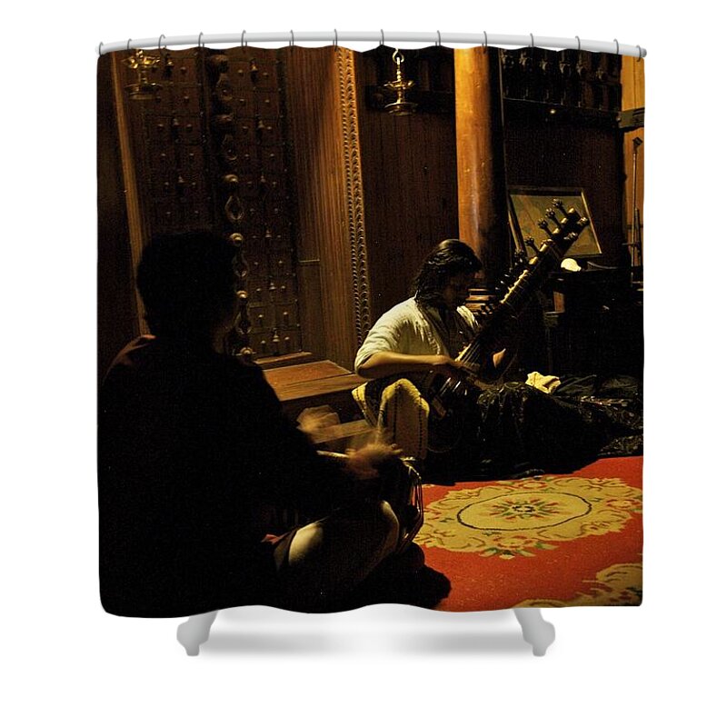 Classical Indian Music Shower Curtain featuring the photograph Morning Ragas by Lee Stickels