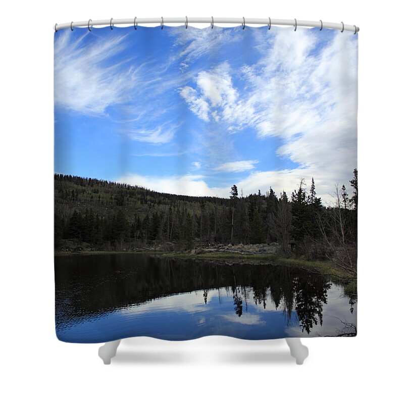 Sprague Lake Shower Curtain featuring the photograph Morning Reflections by Shane Bechler