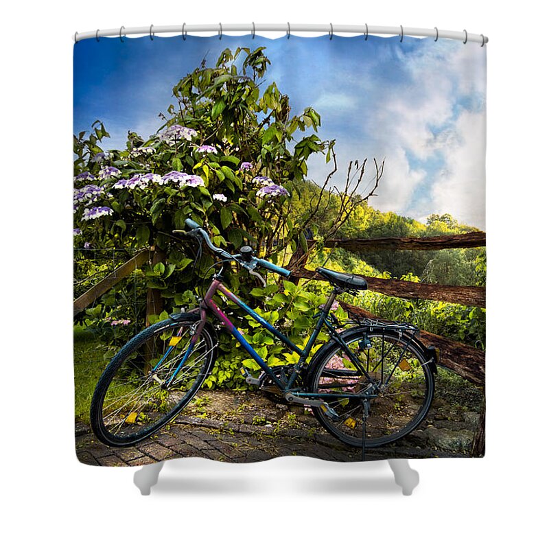 Appalachia Shower Curtain featuring the photograph Morning Ride by Debra and Dave Vanderlaan