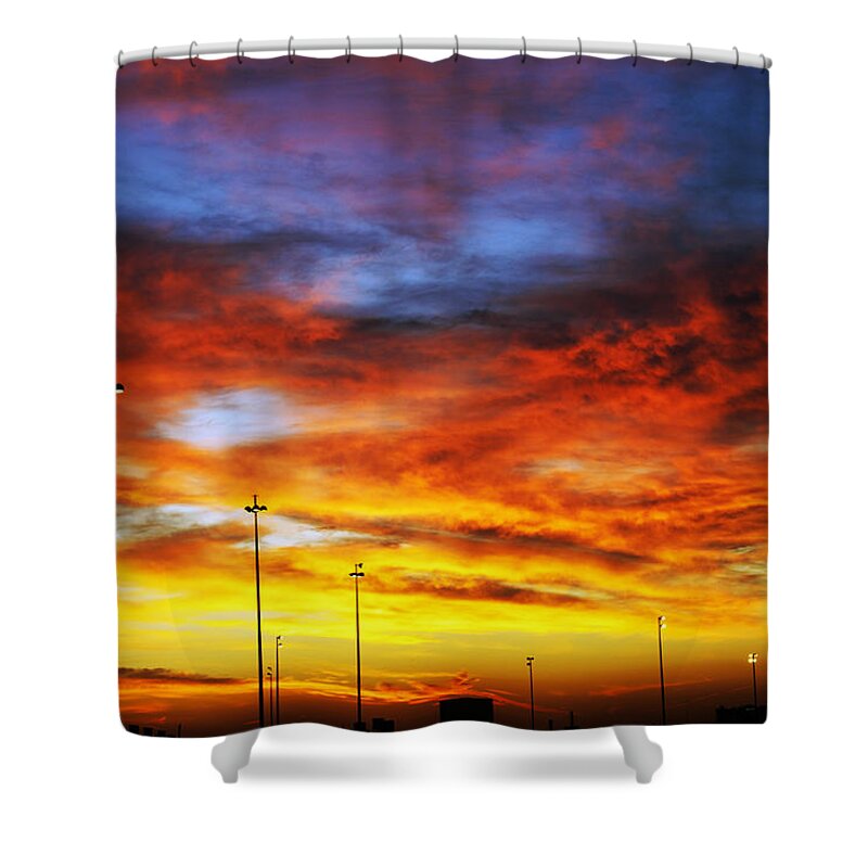 Dallas Shower Curtain featuring the photograph Morning Sky by Edward Hawkins II